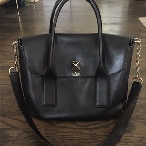 Kate Spade Black Leather Satchel Purse